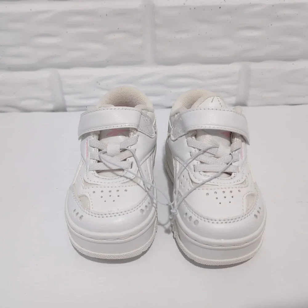 Reebok Toddler Girls Club C Double Platform White Pink size 5c